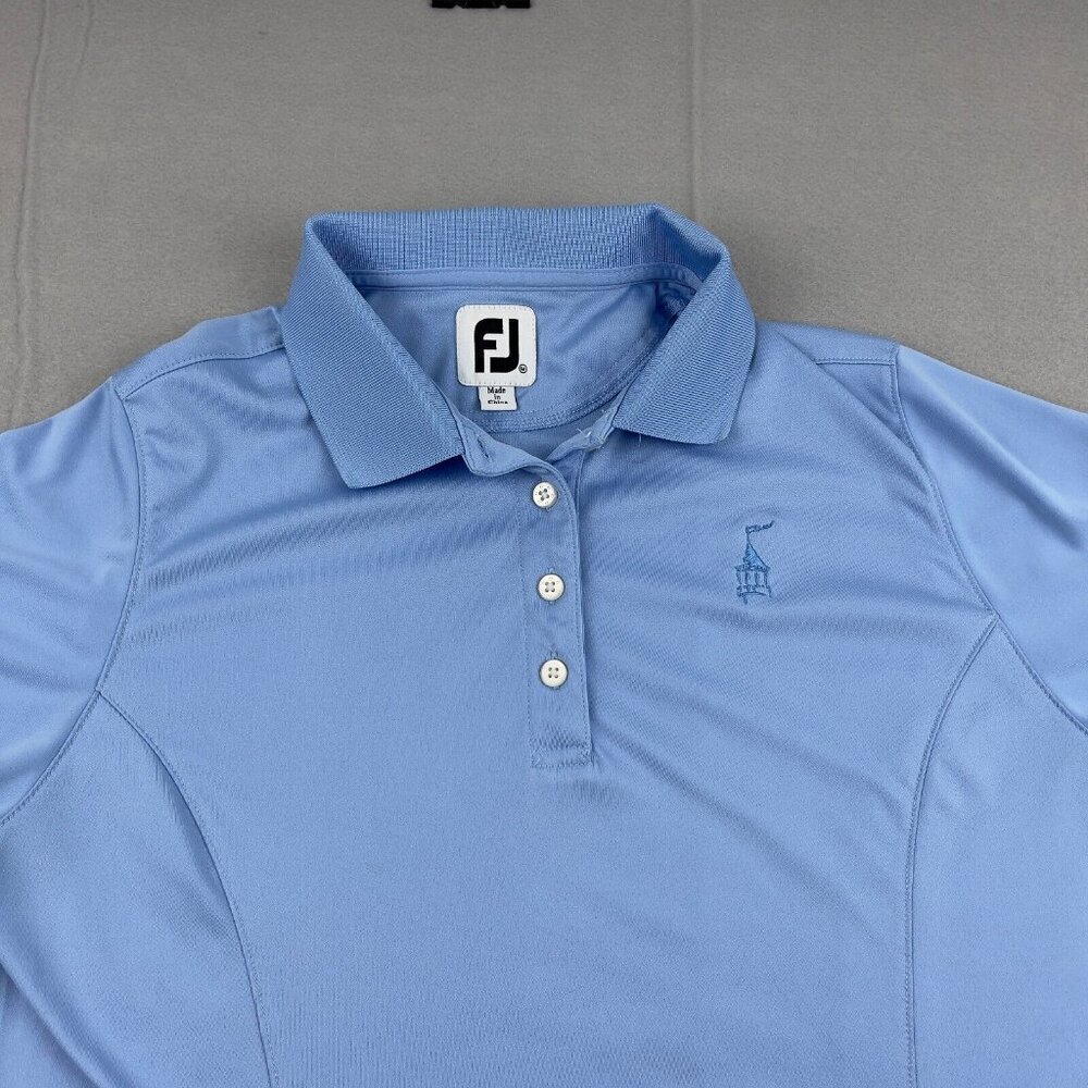 FootJoy Polo Shirt Blue Womens Size M Jekyll Island Club Resort